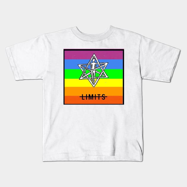 No Limits Merkaba Rainbow #1 Kids T-Shirt by imetatron